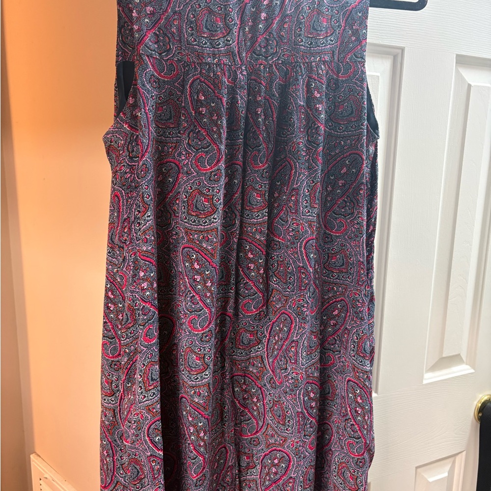 GAP Paisley Midi Dress - Pink and Gray